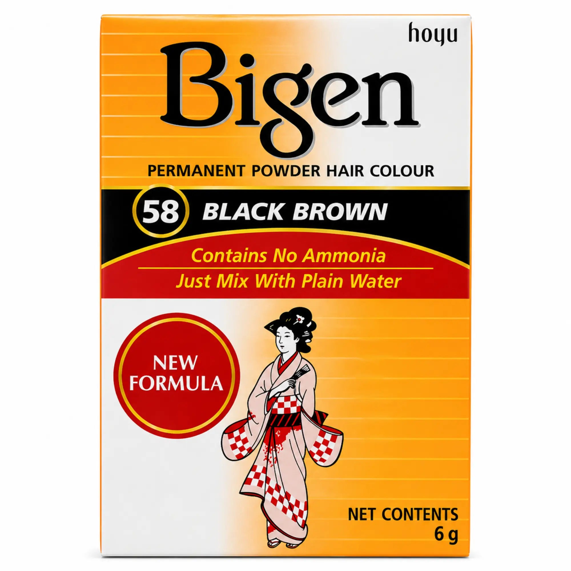 Bigen Powder Hair Color #58 Black Brown