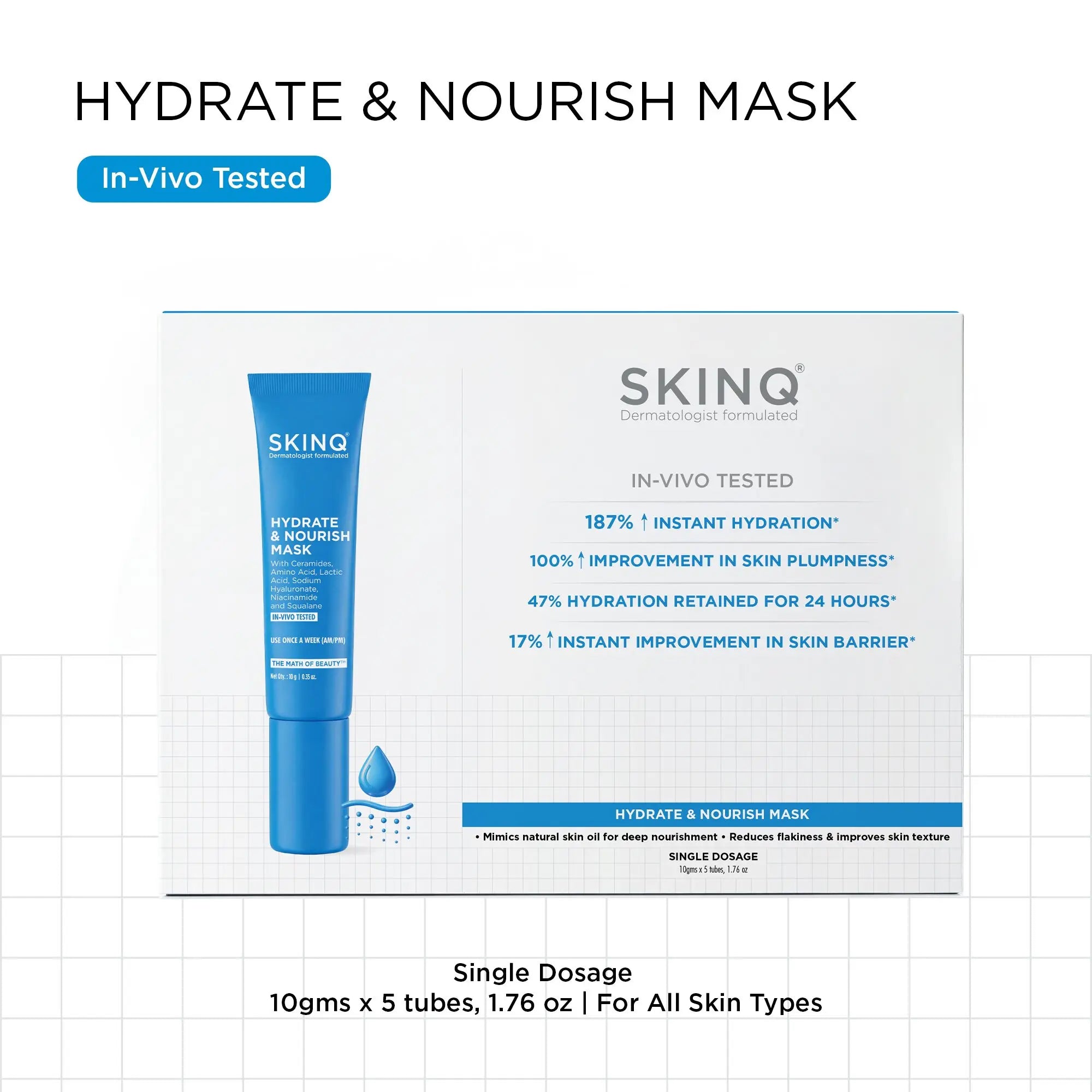 SkinQ Hydrate & Nourish Mask 10g (Pack of 5) - view 7