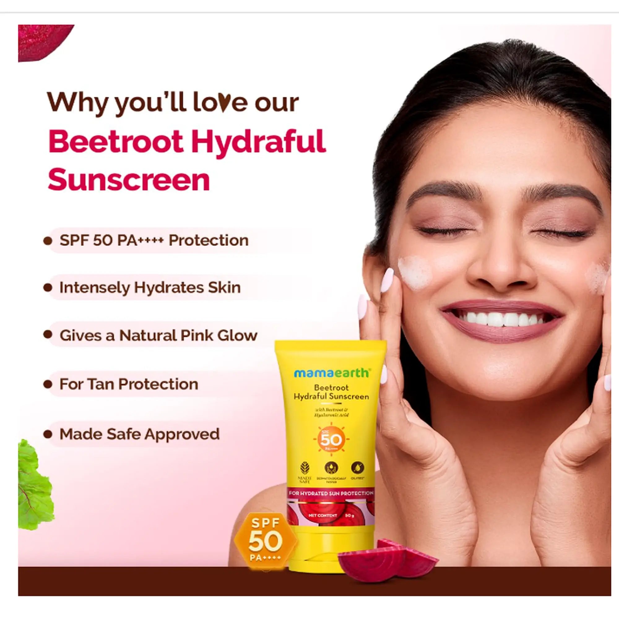 Mamaearth Beetroot Sunscreen 50g - view 3