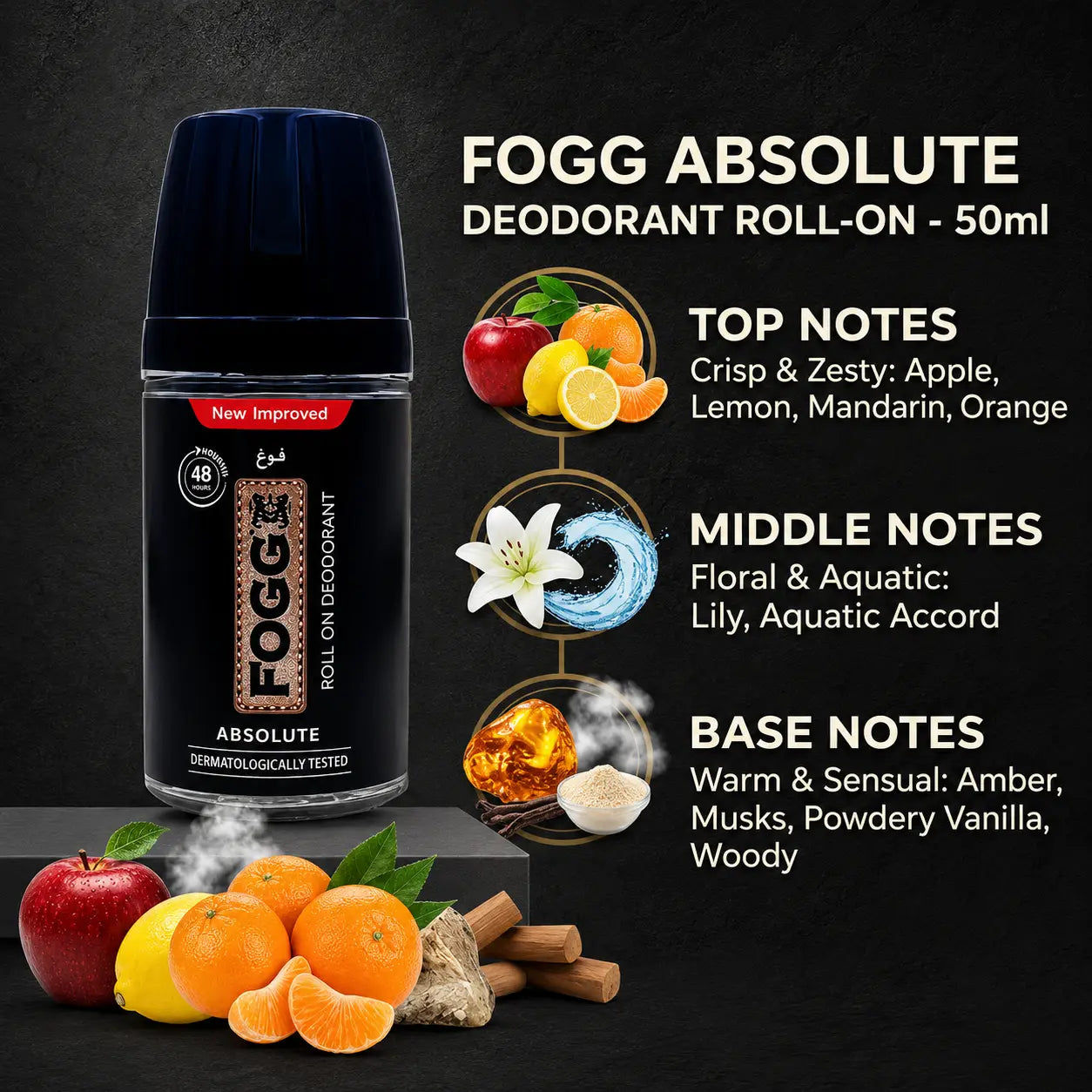 FOGG Absolute Roll On Deo 50ml - view 2