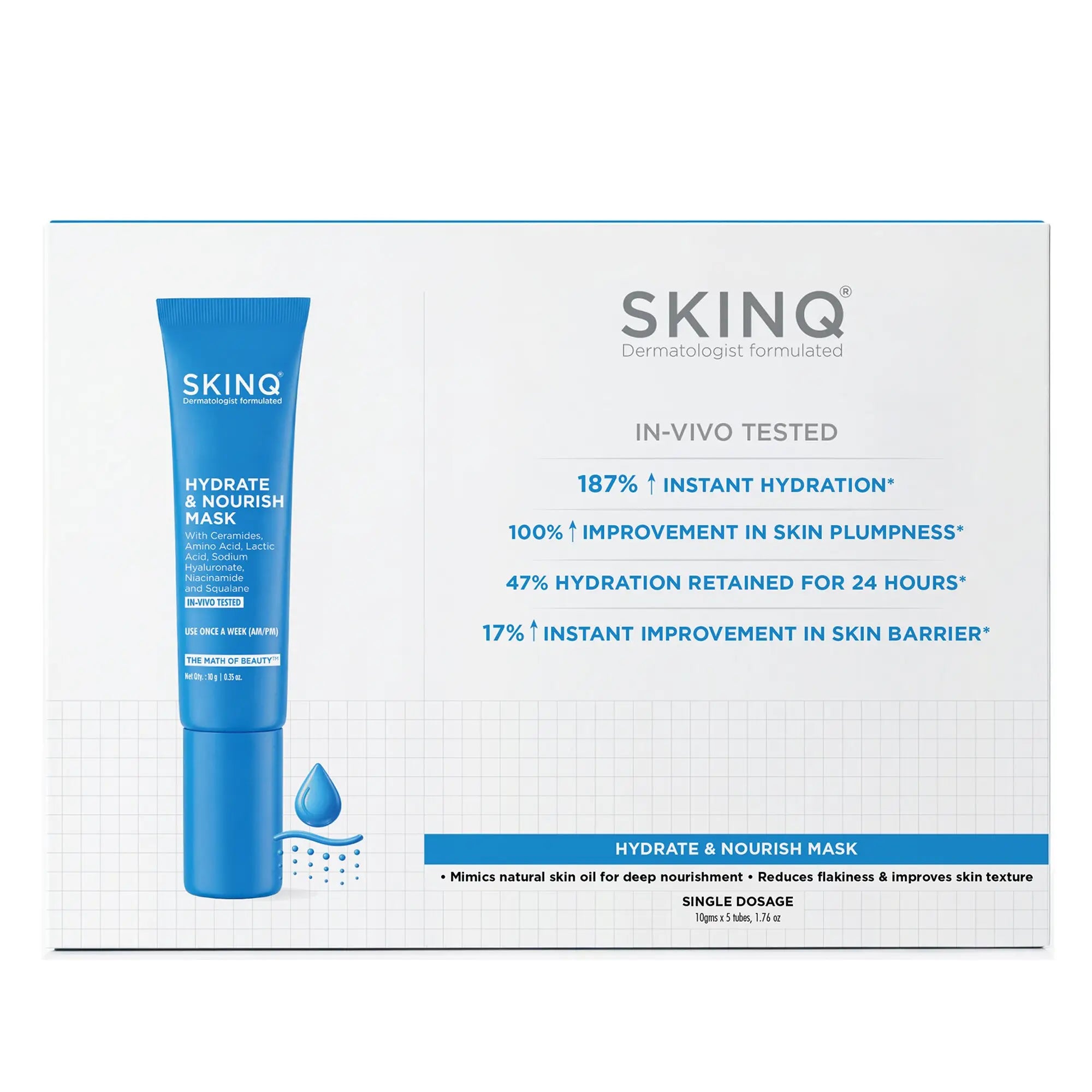 SkinQ Hydrate & Nourish Mask 10g (Pack of 5) - view 6