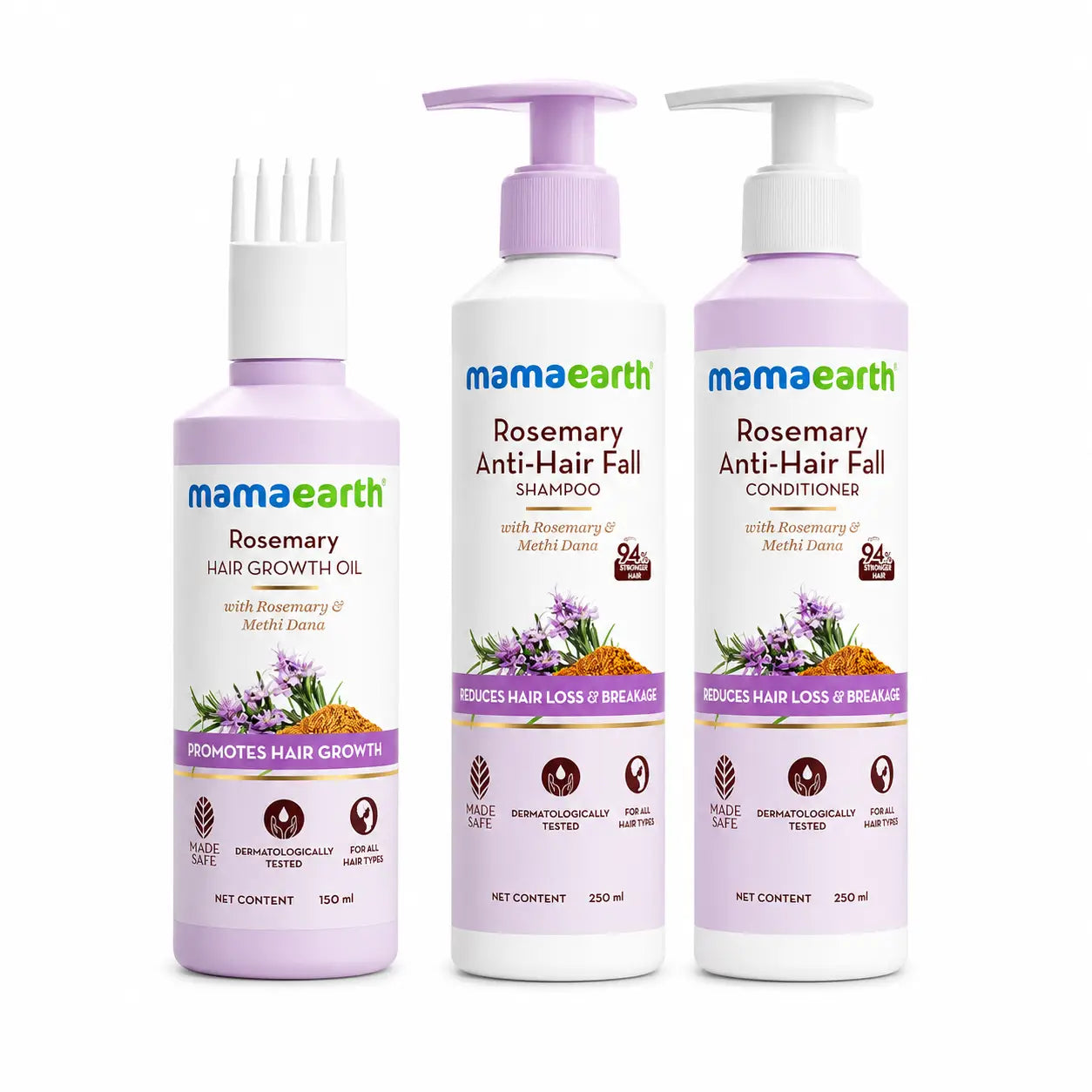 Mamaearth Rosemary Hair Care Kit - Rosemary Hair Fall Control 650ml