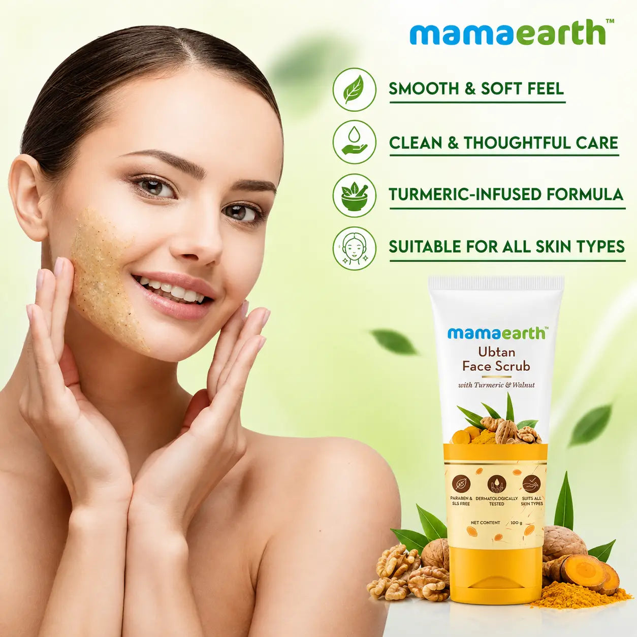 Mamaearth Ubtan Face Scrub 100g - view 6
