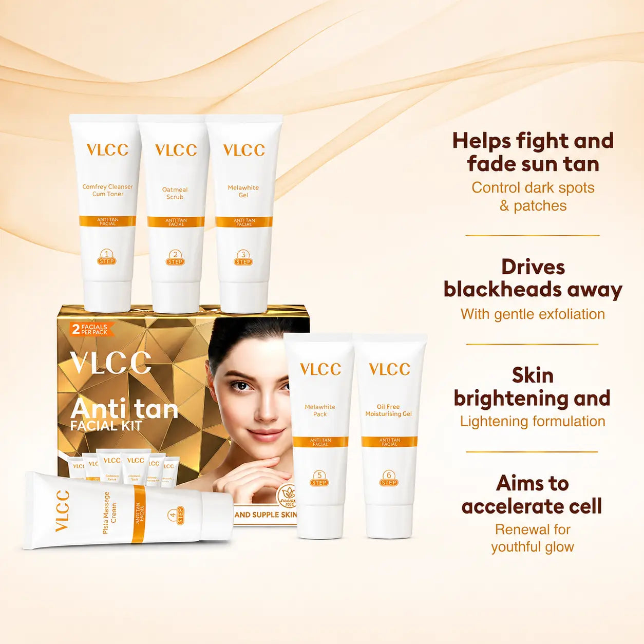 VLCC Anti-Tan Facial Kit 60g - view 4