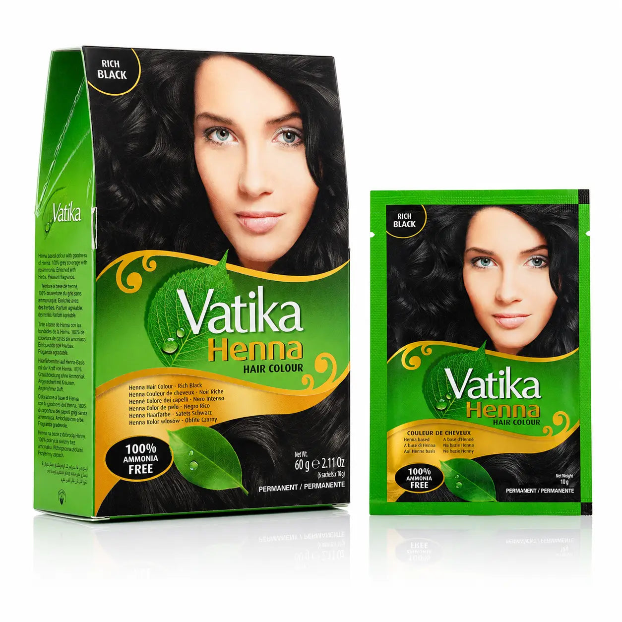 Dabur Vatika Henna Hair Color Natural Black 60g - view 2