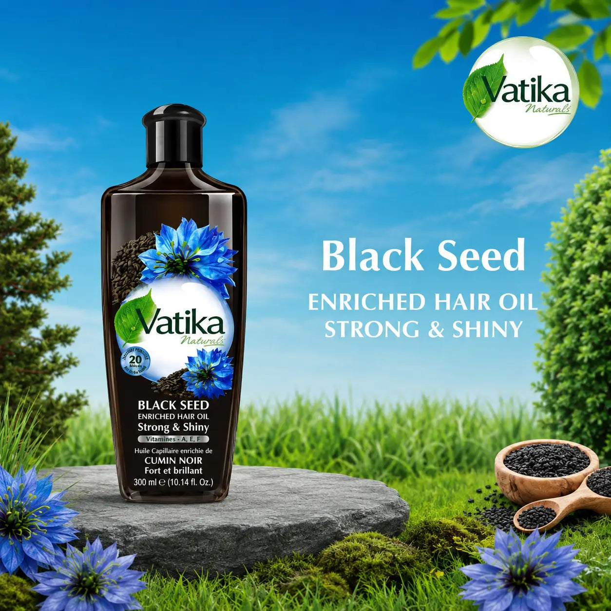 Dabur Vatika Black Seed Enriched Hair Oil 300ml - view 3