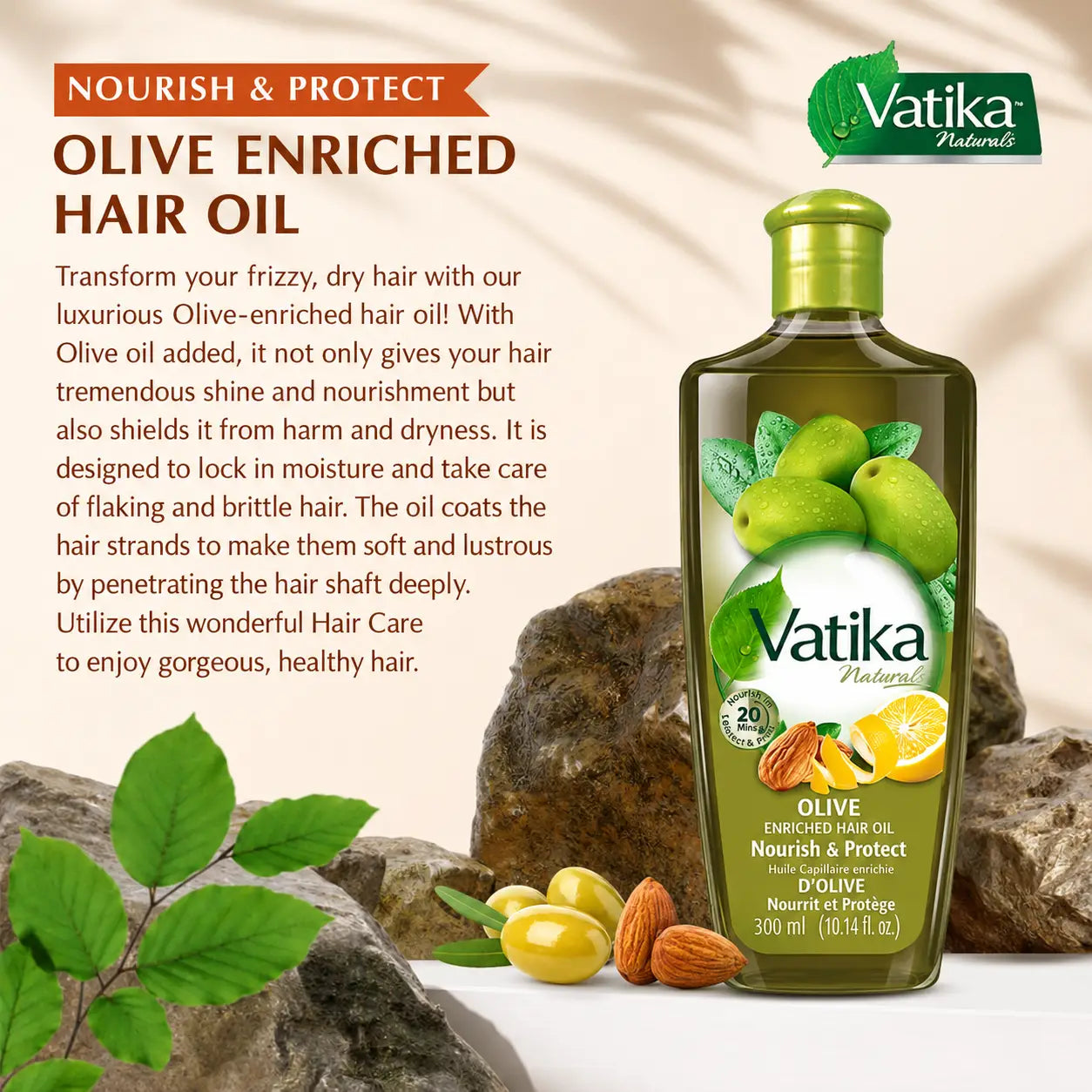 Dabur Vatika Olive Enriched Hair Oil 300ml - view 3