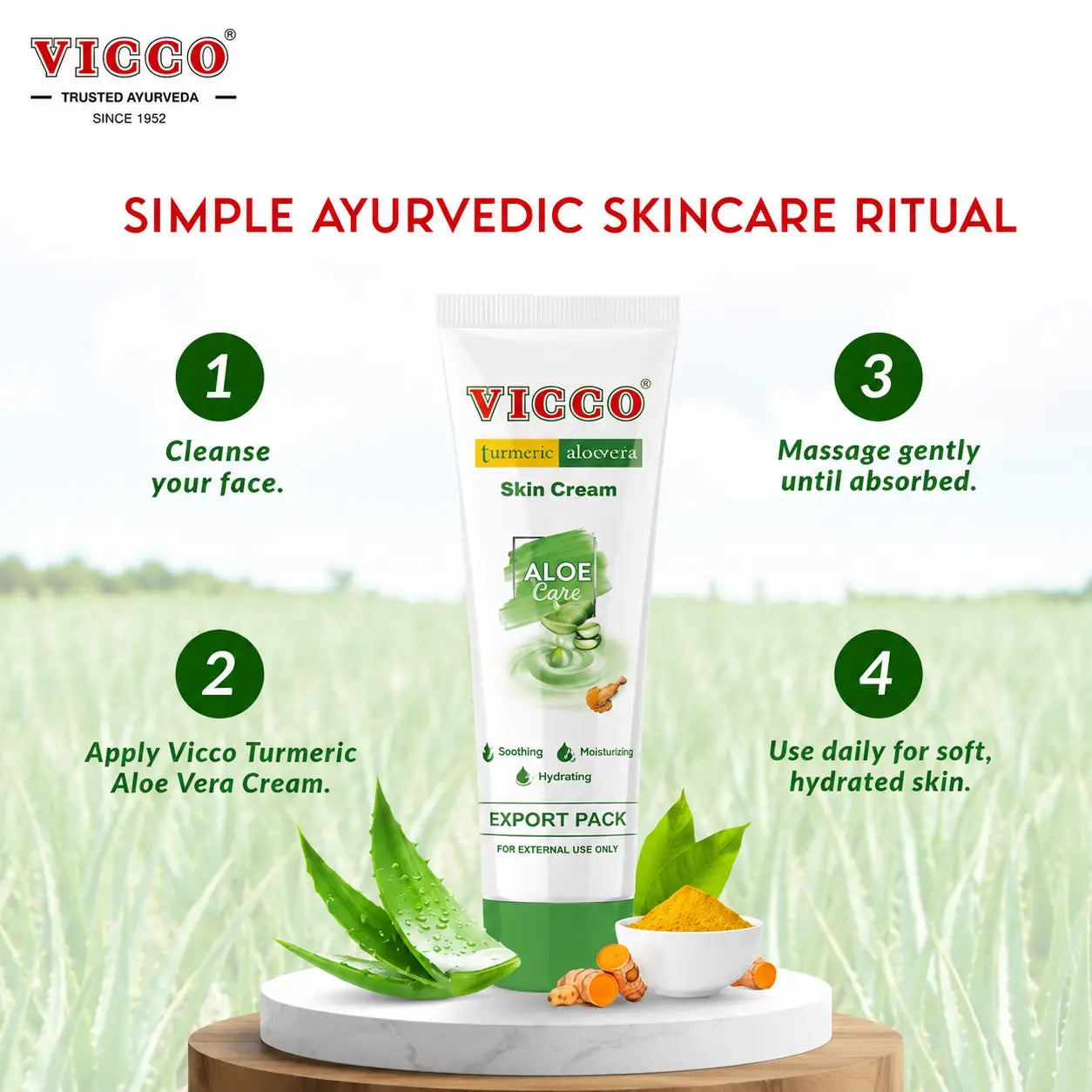 Vicco Turmeric Aloe Vera Skin Cream 80g - view 7