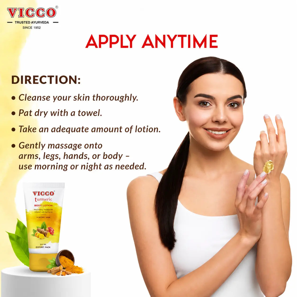 Vicco Turmeric Body Lotion 200ml - view 7
