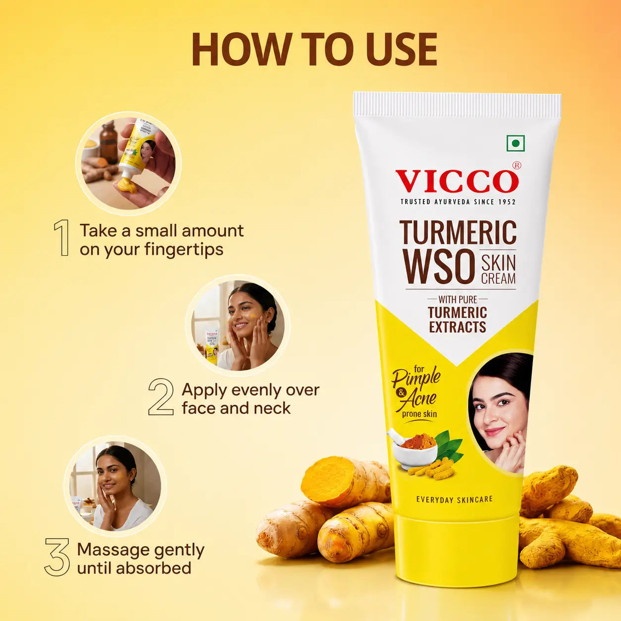 Vicco Turmeric WSO Skin Cream 60g - view 5
