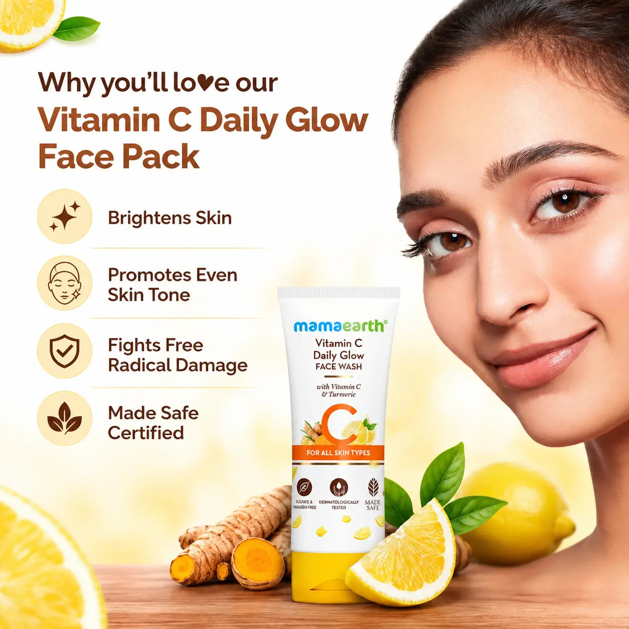 Mamaearth Vitamin C Face Wash 100ml - view 3